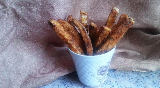 Сухарики с чесноком в духовке