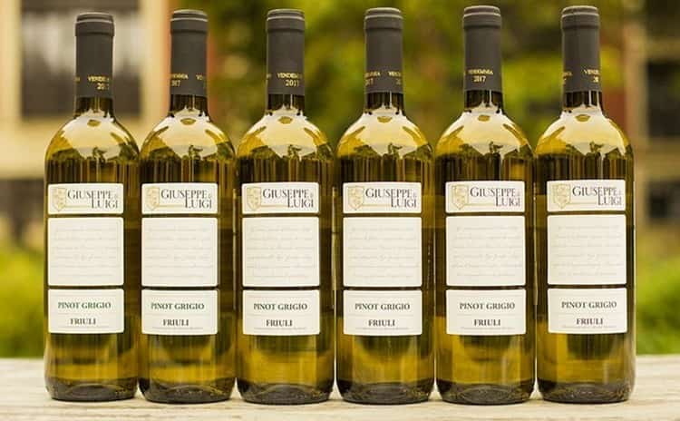 Итальянское вино Пино Гриджио