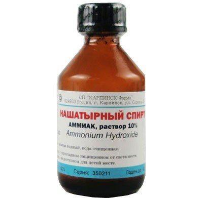 Нашатырный спирт при алкогольном опьянении