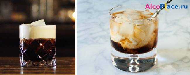 Изготовление коктейля Белый русский