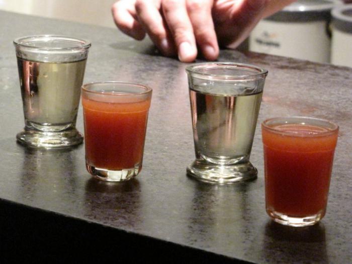 Сочетание текила-сангрита