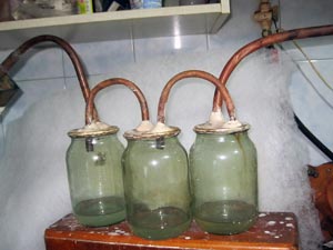 цепь из трех сухопарников для самогонного аппарата